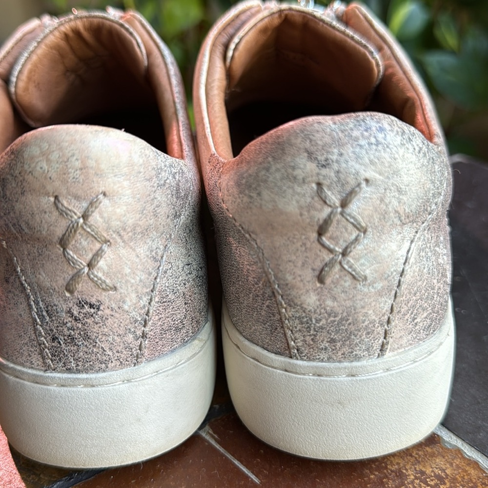 Frye Lena Metallic‎ Leather Zip Sneakers size 8 - Picture 9 of 12